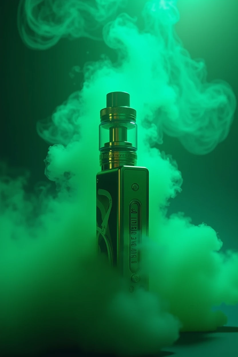 (photorealism:1.2), vape , futuristic , green color , cold , 4k