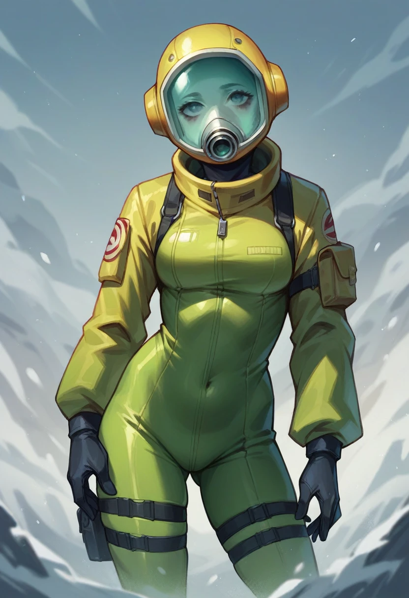 Zero two shiny down winter hazmat suit