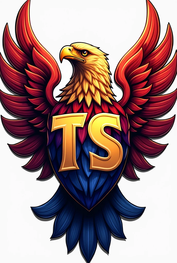 Trabzonspor logo red blue gold colors TS letters detailed eagle