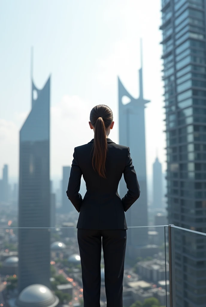 Woman architect from the back