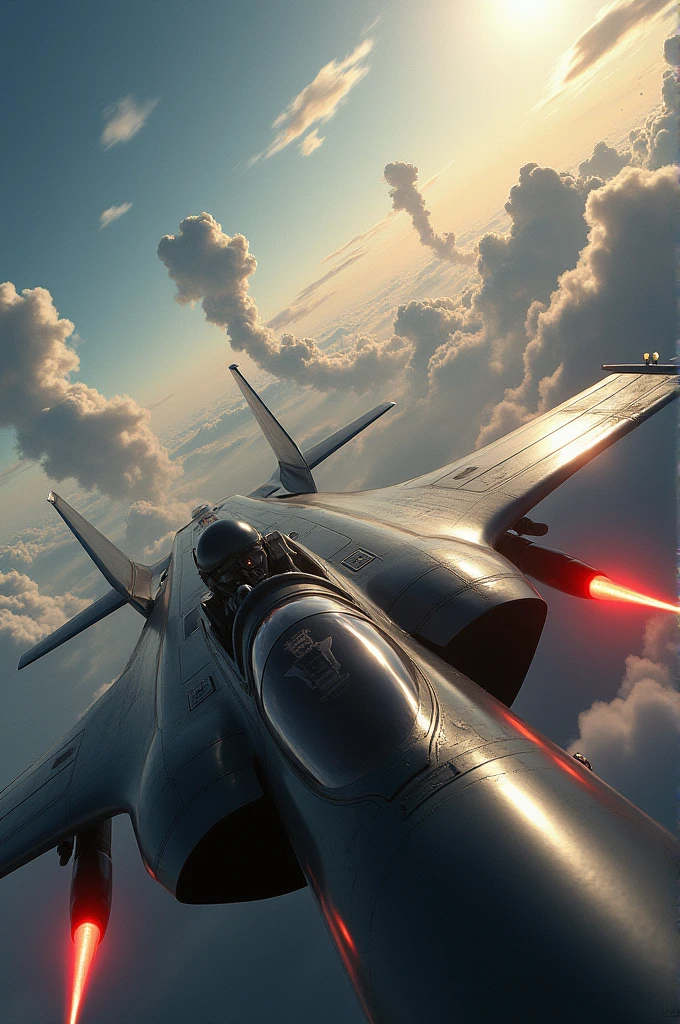 A fighter jet bombing and a pilot