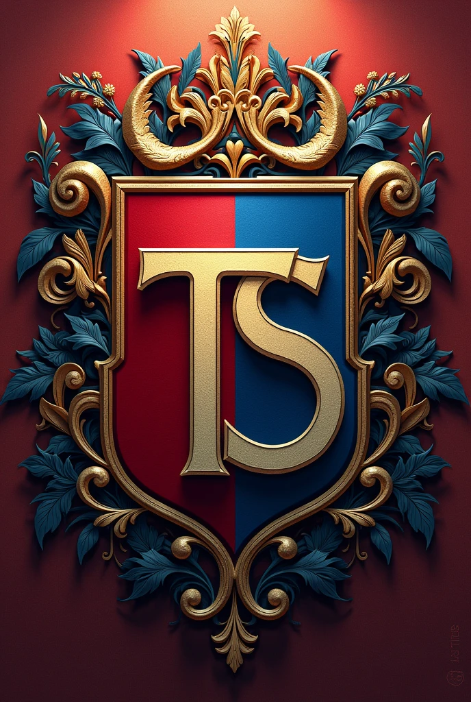 Trabzonspor logo red blue gold colors TS letters detailed beautiful background more detailed
