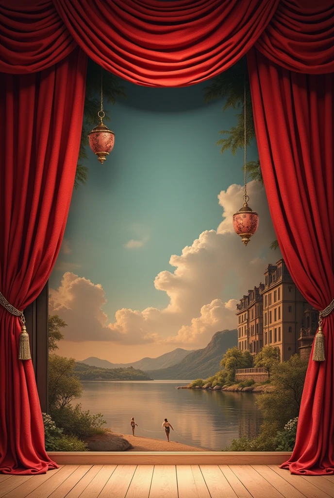 balcon de ballet coppelia backdrop
