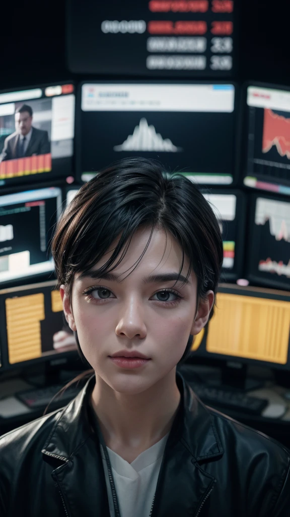 Digital stock market influencer 8k cinematic, graphics