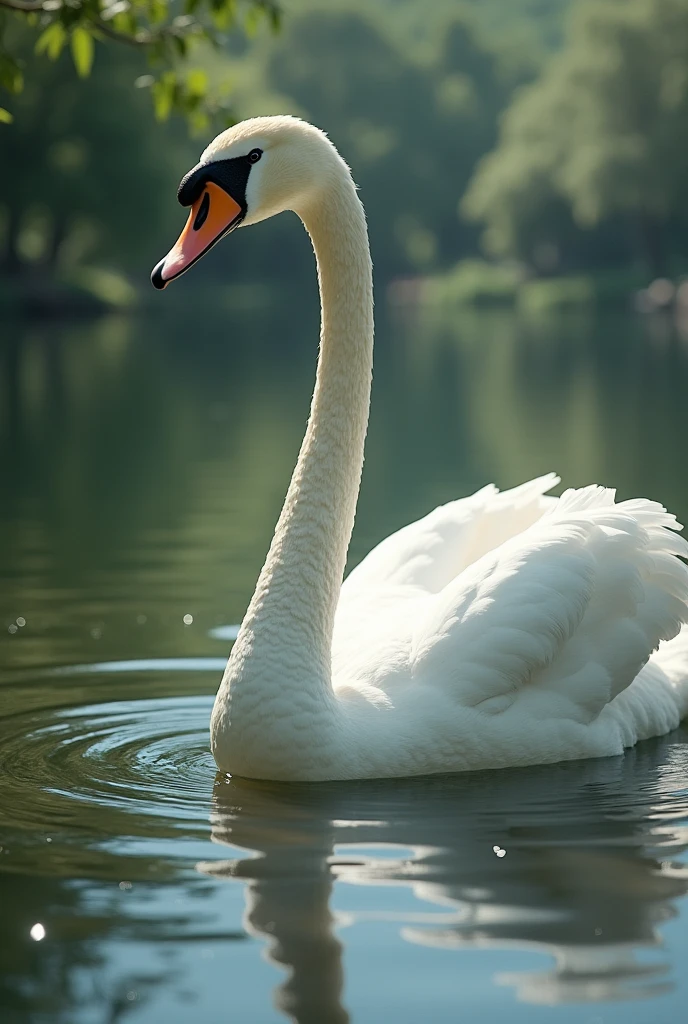 When a huge problem came upon the swan, how did he solve it?