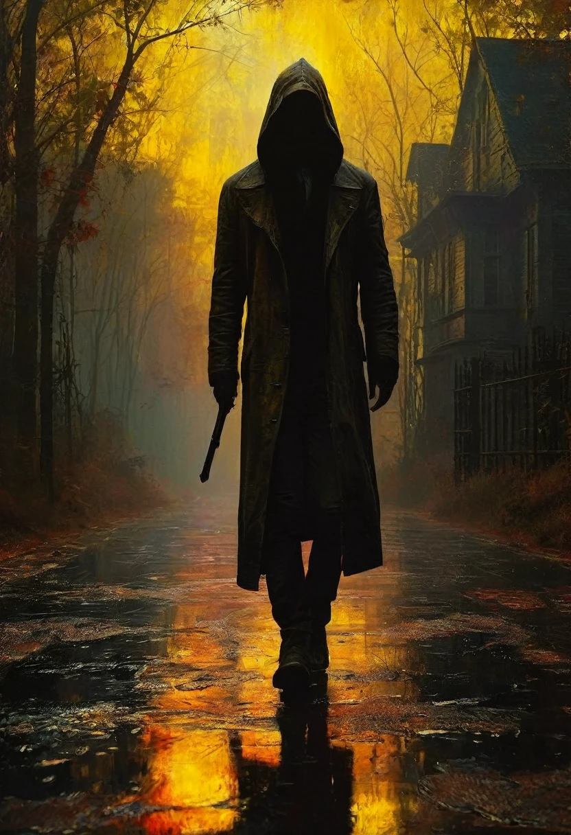 Dark Fantasy. Silent Hill. Beautiful cinematic impressionistic painting, gothic, minimalism, psychedelic Dark creepy horror, something out of this world, monster with a red and yellow hellish look, in the style of Jeremy Mann and Charles Dana Gibson, Mark Demsteader, Paul Headley, perfect composition, insanely beautiful detail detailed octane render, trending on artstation, 8k art photography, photorealistic concept art, programmatic natural volumetric cinematic ideal light, chiaroscuro, award winning photography, masterpiece, oil on canvas, Raphael, Caravaggio, Greg Rutkowski, Beeple, Beksinski, Giger, Ultra HD, realistic, bright colors, high detail, UHD image, pen and ink, perfect composition, beautiful detailed complex insanely detailed octane rendering, artstation trends, 8k art photography, photorealistic concept art, soft natural volumetric cinematic perfect light.

