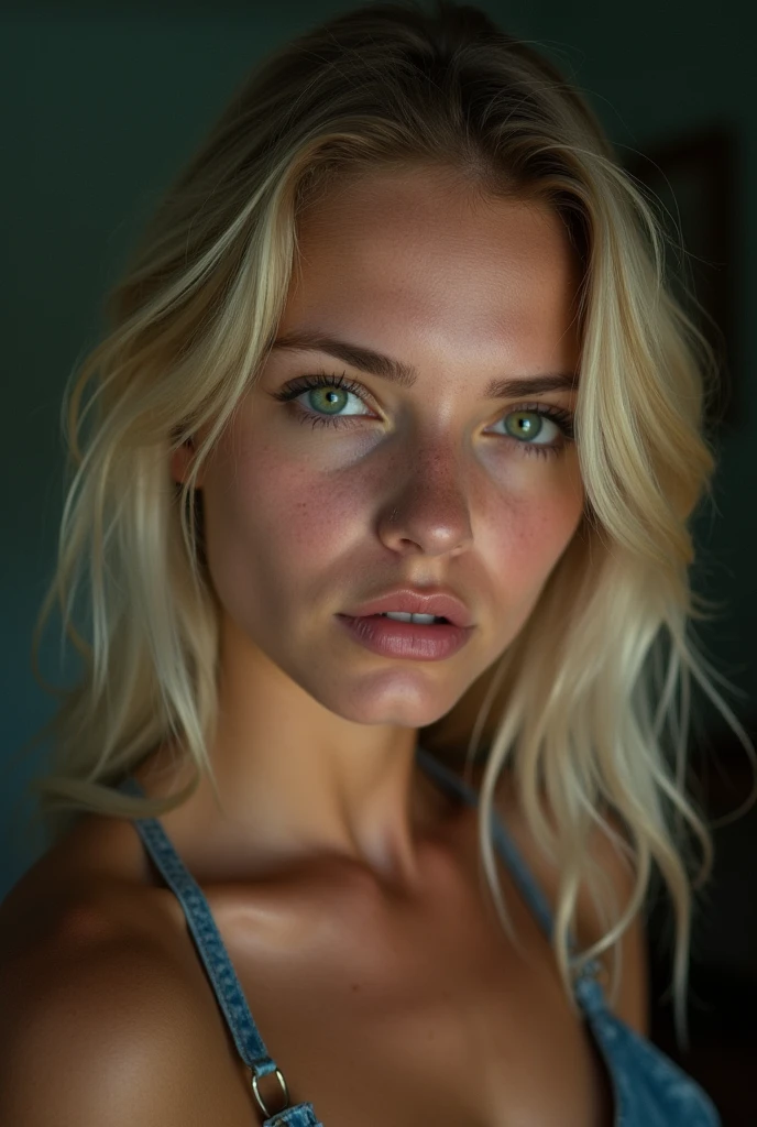 (prendre des selfies, Aerial view: 1.4), (right half of the torso: 1.4), Photo portrait d'une blonde de 18 ans au format RAW UHD (femme aux yeux vert), gros seins, freckle, coquine, schoolgirl tune, details (textures! , Cheveux! , brillant, couleur!! , imperfections: 1.1), highly detailed glossy eyes (Looking at the camera), Appareil photo reflex, ultra-quality, acuity, Profondeur de champ, grain de film (PLAGE), Fujifilm XT3, clair comme de l'eau de roche, centre du cadre, beau visage, Sharpness, lampadaire, Neon lighting, Bokeh (dimly lit), la nuit, (ciel de nuit), intricate eye details, tout le corps, gros seins