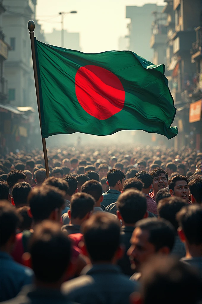 Too Much people and Bangladeshi Flag