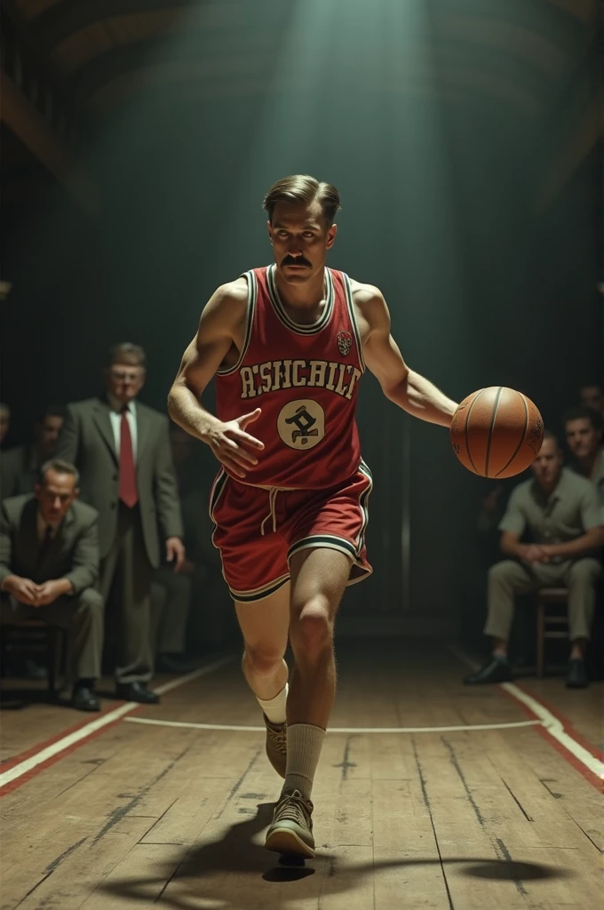 Hitler playing basketball