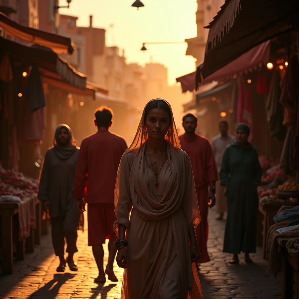 In Marrakech during magic hour, cinematic film shot in 70mm, depth of field, vivid colors, cinematic