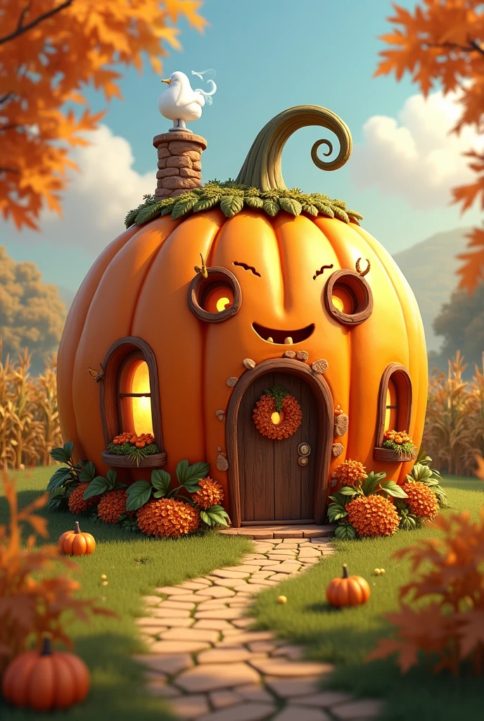 A pumpkin house