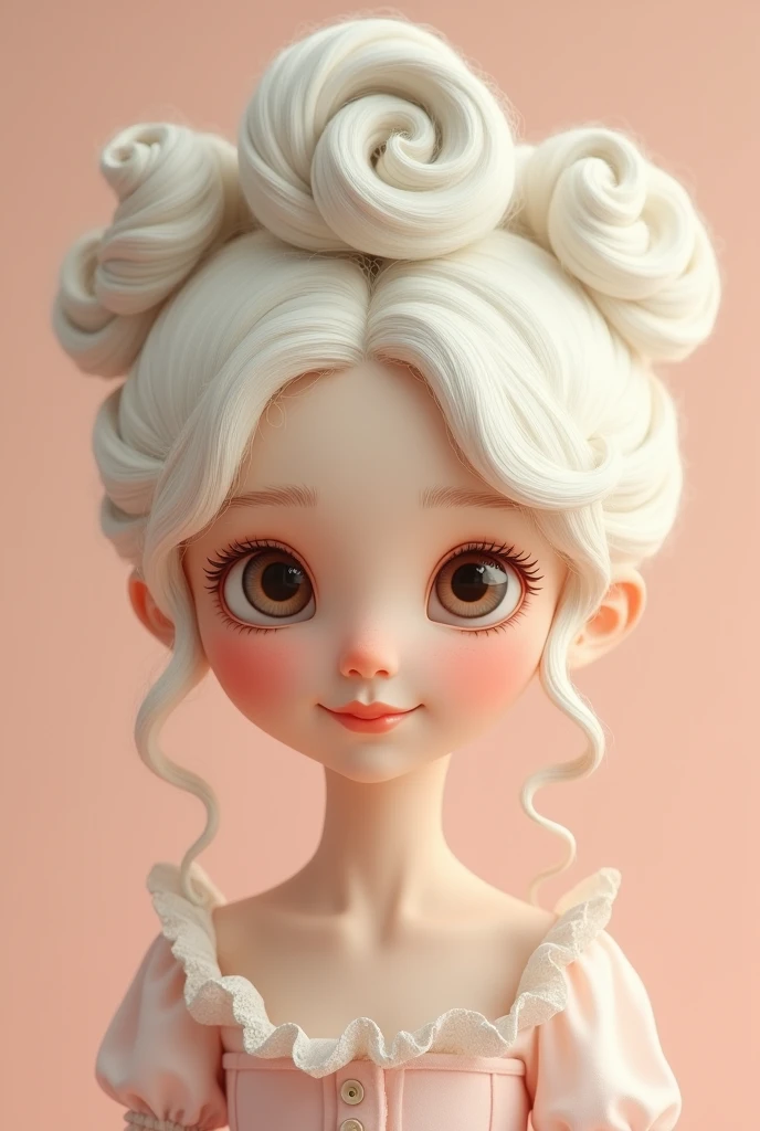 Cinnamon roll girl white hair