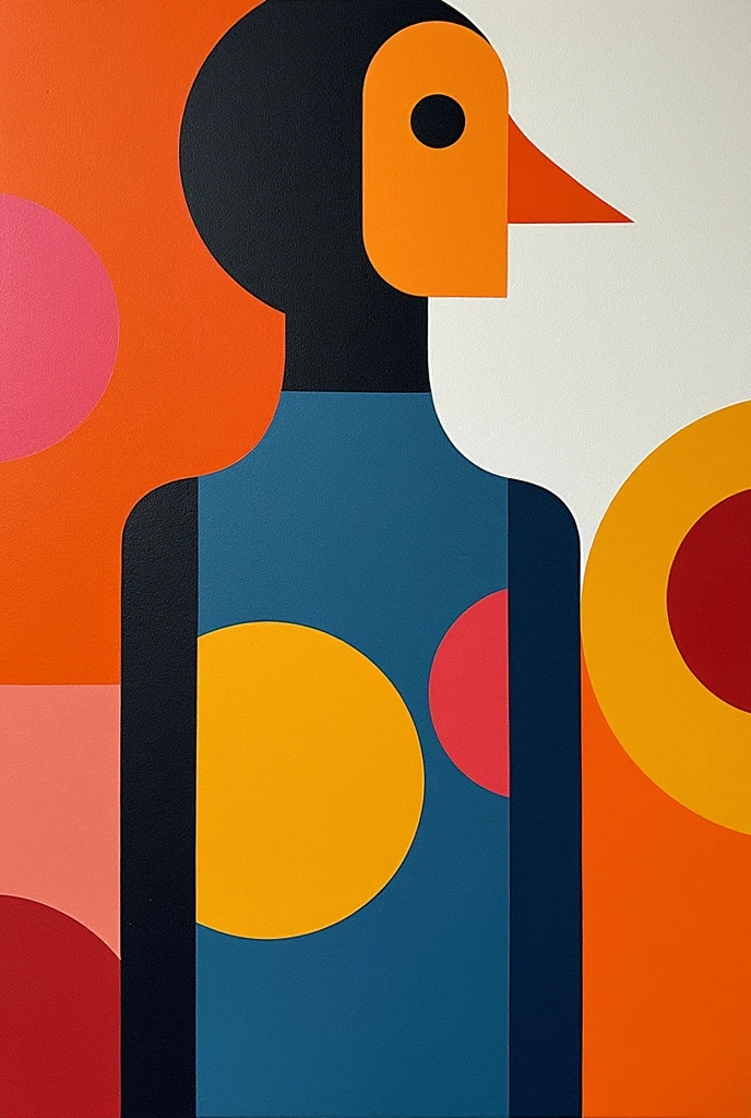 A simple and different creative cubist work