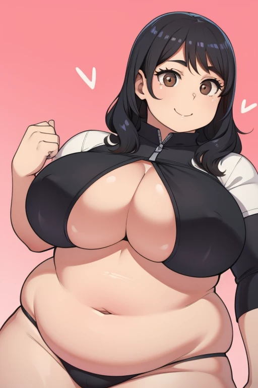 Plump  21 big breasts black hair brown eyes chubby smile longer hair big breast