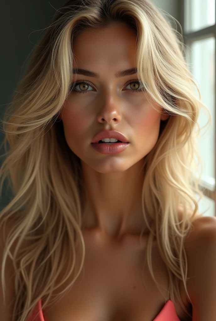 (photorealism:1.2)
A stunning alluring blonde hair woman, that exudes seduction and power.