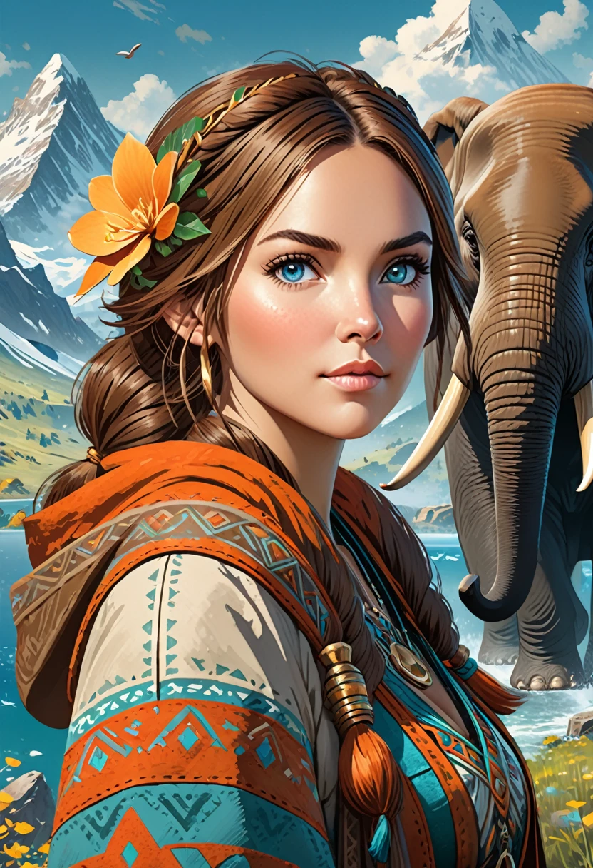 Anthropomorphic feminine walrus enchantress. with elephant ears. Official Art – An Award-Winning Digital Masterpiece In 4K Ultra HD, Extreme Detail And Intricate Realism. Symmetrical Face. This Concept Art Brought To Life By The Hands Of Artists Like Wlop & Artgerm In A Stunning 2D Vector Illustration. Breath of the wild. Background Is A Panoramic Vista.
