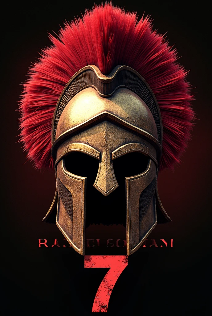 ISpartan ll7 large lettering. Background a Spartan helmet. animated