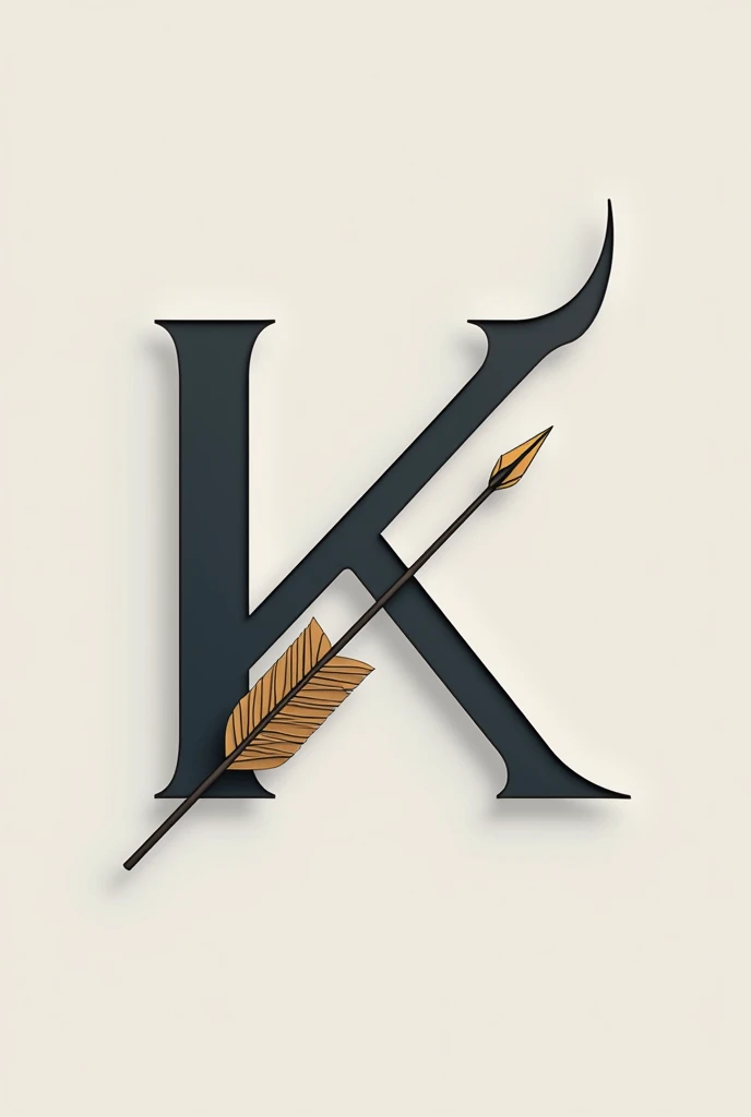 A logo of a K with a bow and arrow