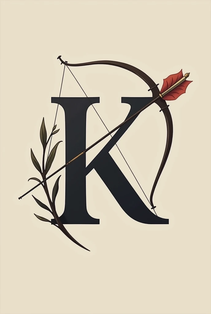 A logo of a K with a bow and arrow 