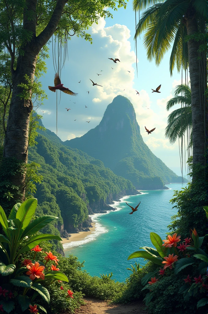 Why are there only plants and birds on Krakatoa?