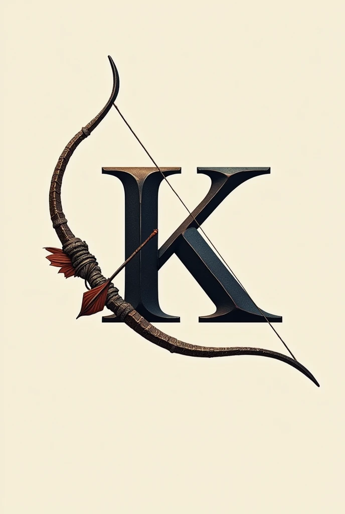 A logo of a K with an Indian bow and arrow