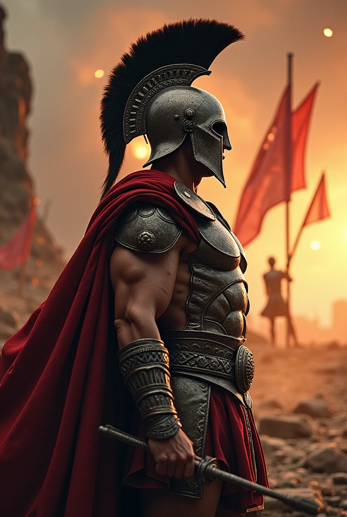 ISpartan ll7 as a very large lettering and in the background a Spartan in an epic pose.