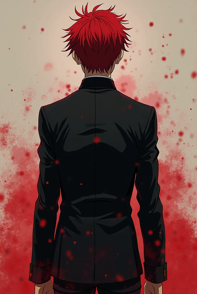 Yuuta from jujutsu kaisen with his back turned