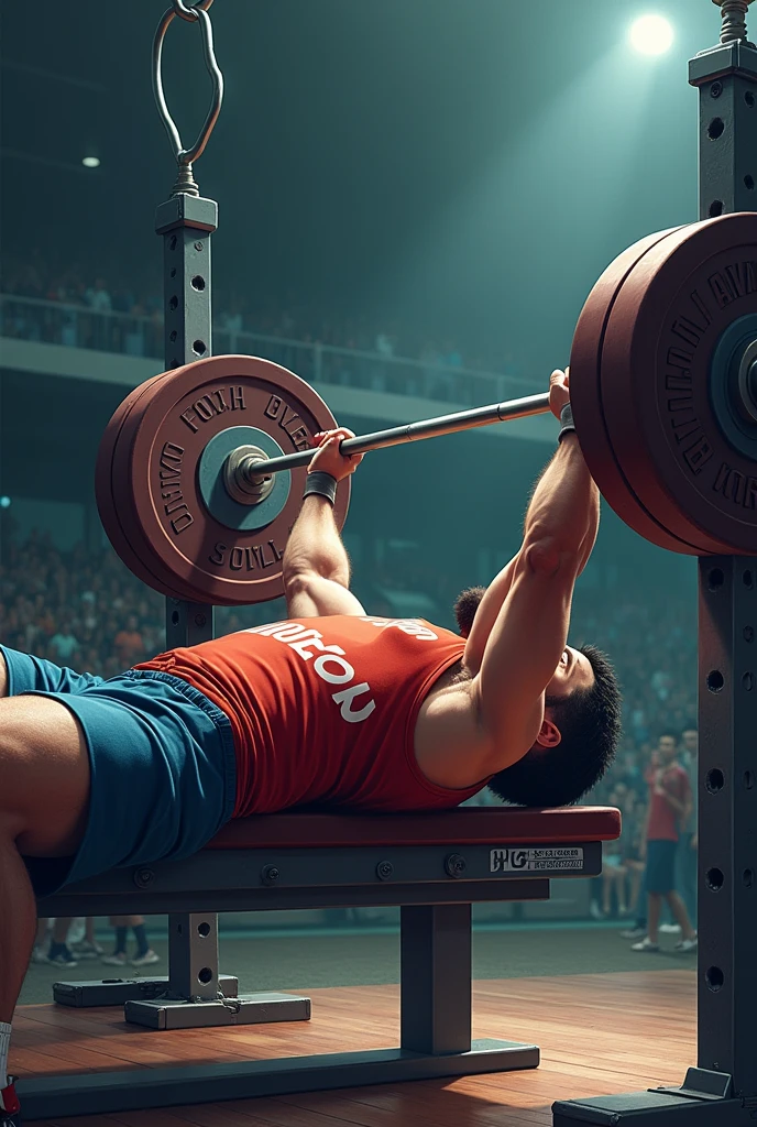 Sketch an Olympic bench press