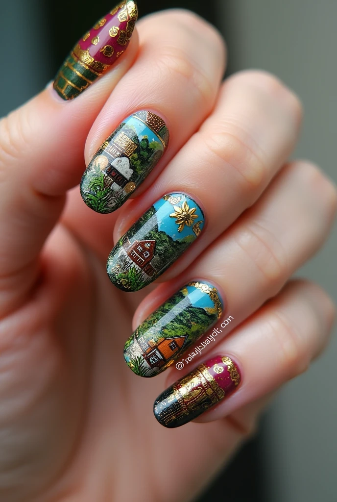 nails ispired by bosnia and herzegovina