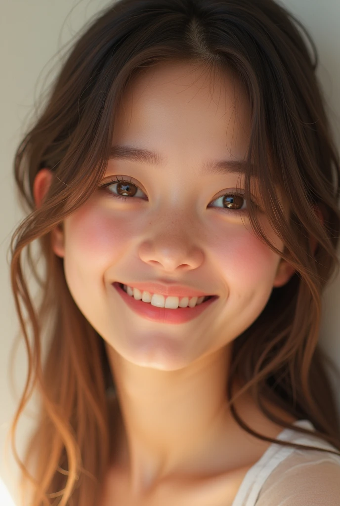 Young woman smiling cheerfully