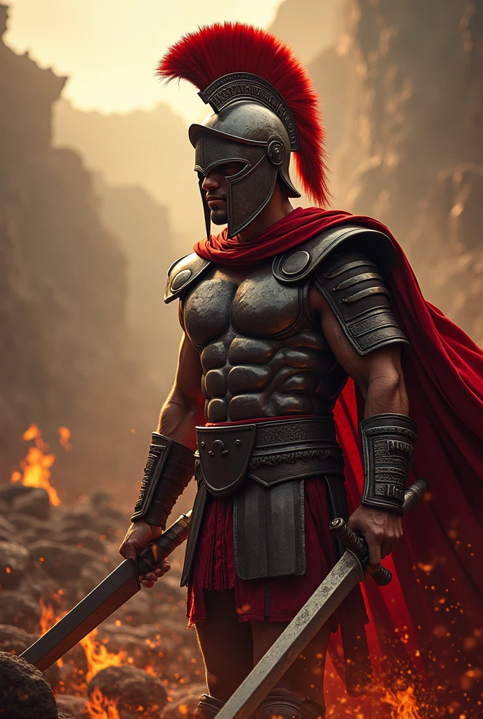 Spartan_ll7 as a very large lettering and in the background a Spartan in an epic pose.  the lettering in the foreground.

