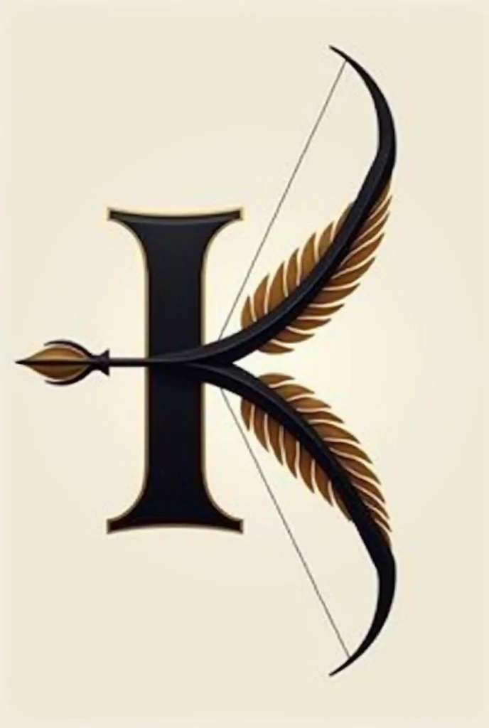 A logo of a K with an Indian bow and arrow
