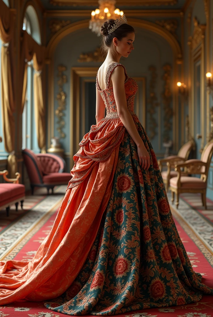 gala dress in the colours of the traditional Danish costume