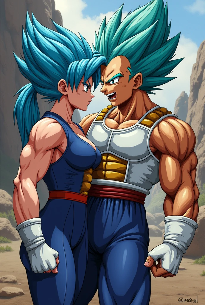 Goku and Son, naked, jerking off, erotic, hairy penis, incest 