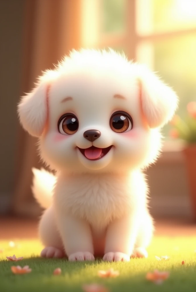 A little white dog