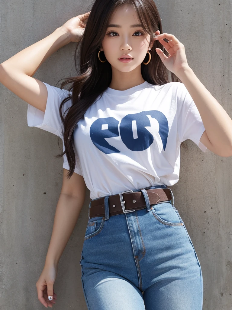 t shirt denim belt