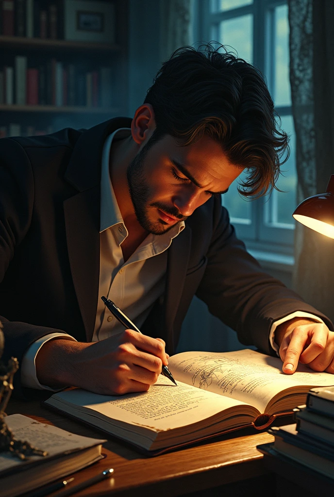 Intrigued, he took it home and began to write his dreams in the book.
