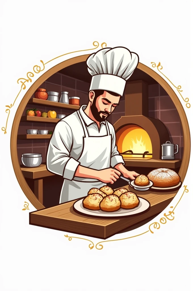 Create logo: nombre de la empresa: Bakers KitchenDescription: Restaurant and Bakery Company slogan: Sabroso y nutritivoColores de la empresa: n/Additional Features: Add company description