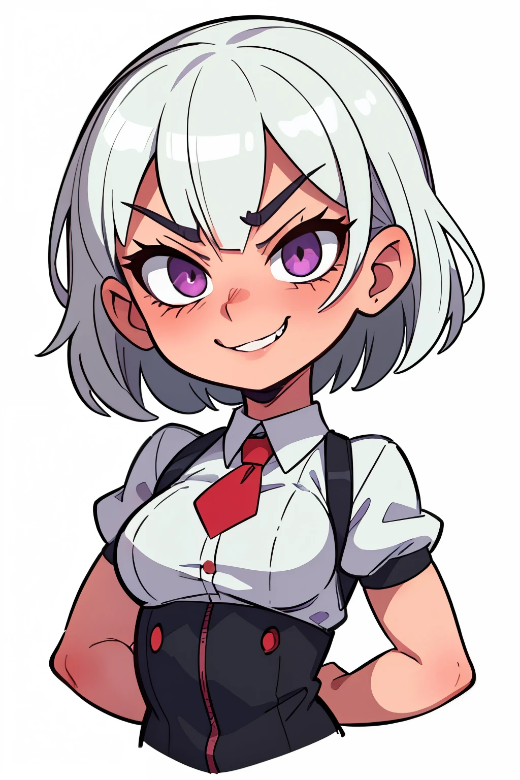 mommy dom , white background , femdom , ahegao , fetish , ((best quality, masterpiece)), face focused ,1 girl, evil, masterpiece, best quality, smirking, short hair, ,sexy, looking at viewer, black background twitch emoji chibi, detailed eyes, white background , extremely focused and detailed face , kawaii cute and hot