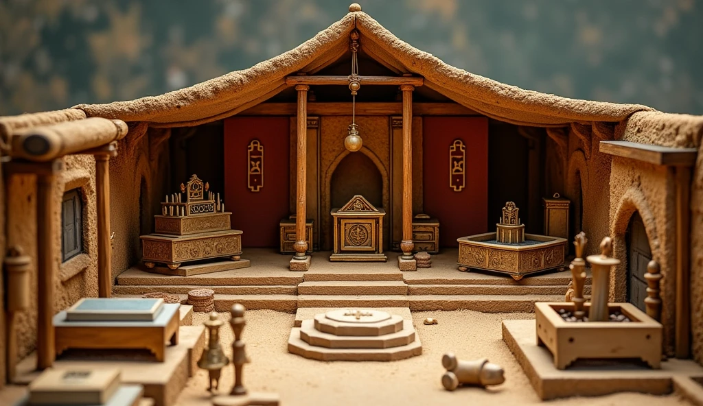 Detailed scale model of the Hebrew sanctuary