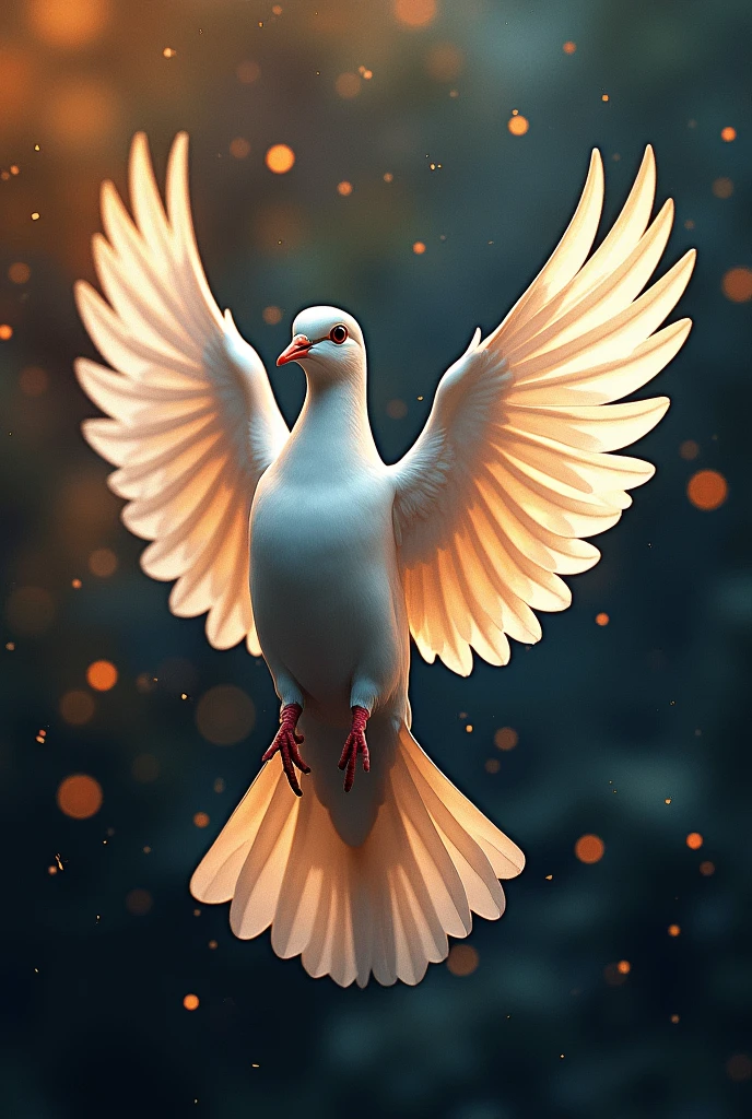 generates an image by combining music and a dove