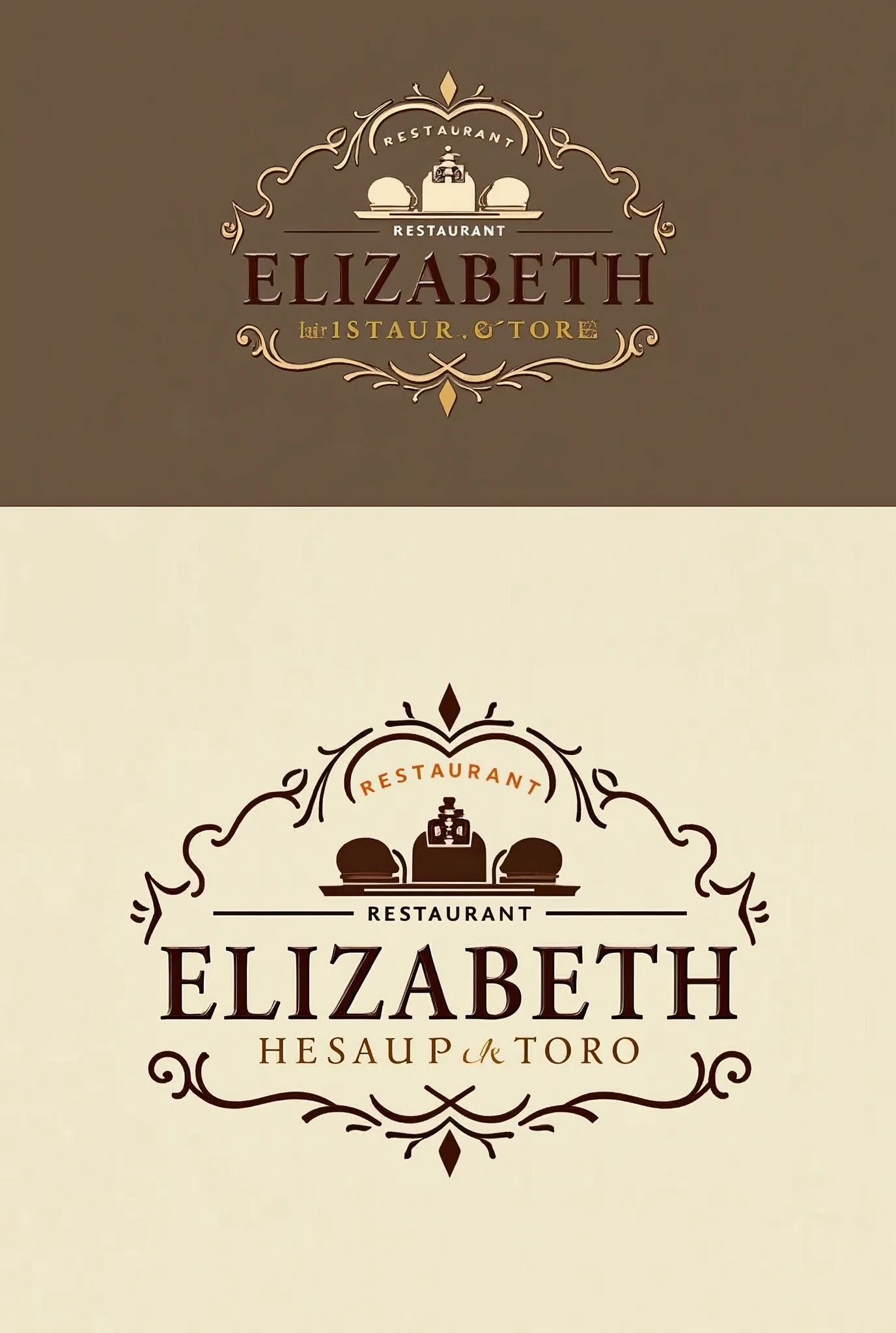 Create a logo for a restaurant with the name Restaurant Elizabeth