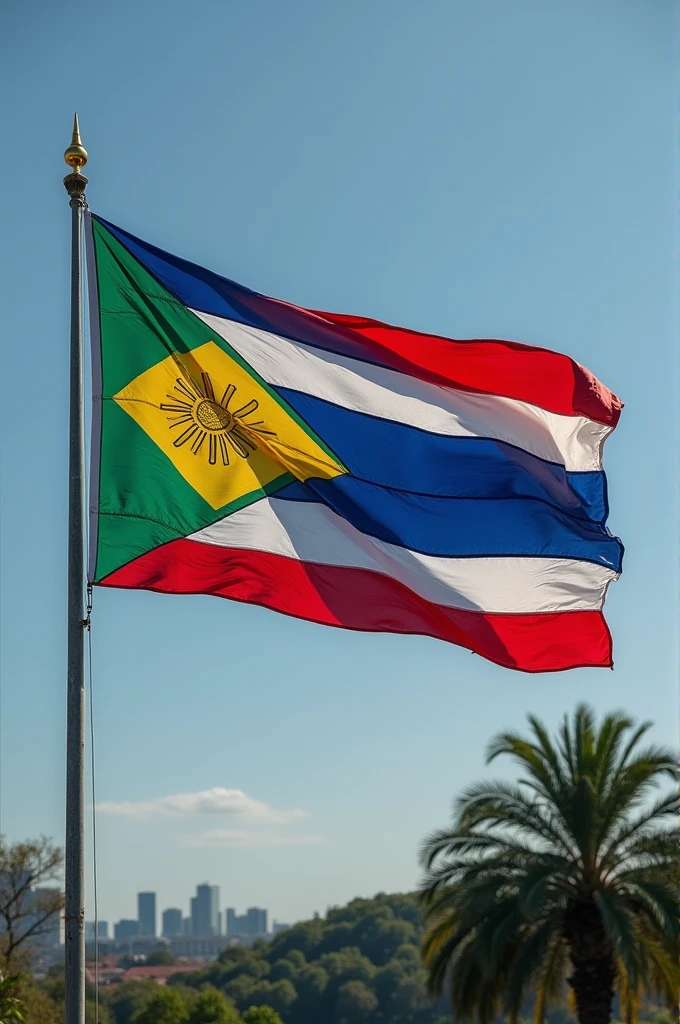 Match the flags of Brazil, of Thailand and the Philippines in 1 flag