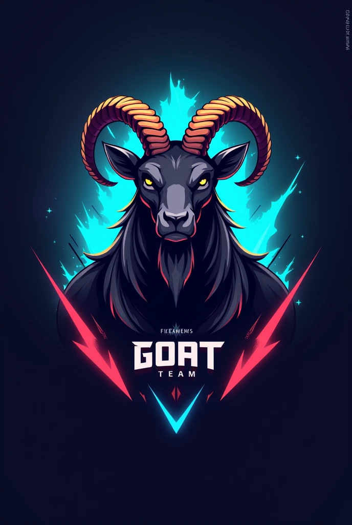 Create a logo for my free fire team whose name is GOAT
