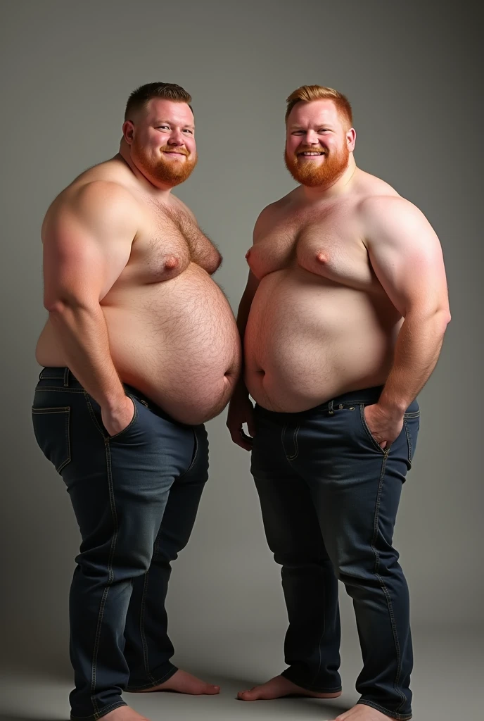 Two college guys, muscular, jocks, athletic, ginger, wearing gym jock strap clothes, big butt, huge ass, comically massive ass, bubblebutt, thick, thicc, thick ass, thick legs, thick thighs, huge butt cheeks, ass huge, showing butt to camera, smiling, looking back at camera, big booty, boy booty, men with huge butts, men in dress clothes, showing off ass, absolutely massive butt, enormous ass cheeks in dress pants, full ass, wide ass, round ass, tight jock strap pants, abnormally huge butt, unrealistically massive ass, Giant butt cheeks, giant butt, giant ass, jock strap, button down shirt, men, sweaty, hairy