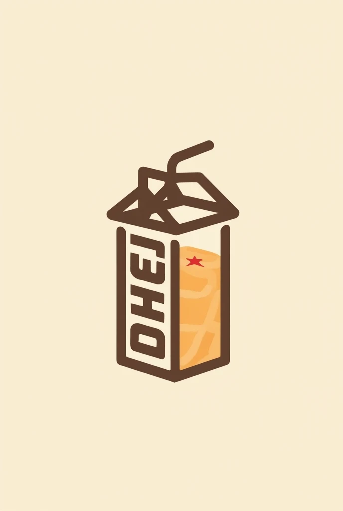 You can create a logo, but I want it to be a juice box with a straw , and say "JUDENG" Inside the box everything fits together nicely,but it should be 2d brown 