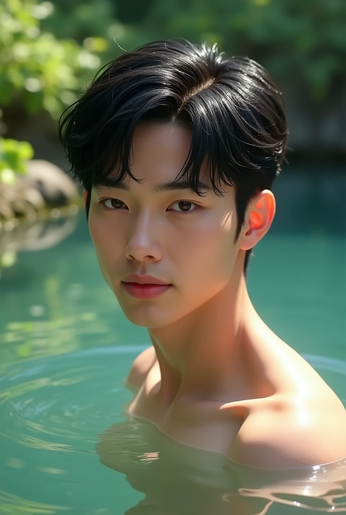 I want a picture of BTS's Jeon Jungkook in the pool