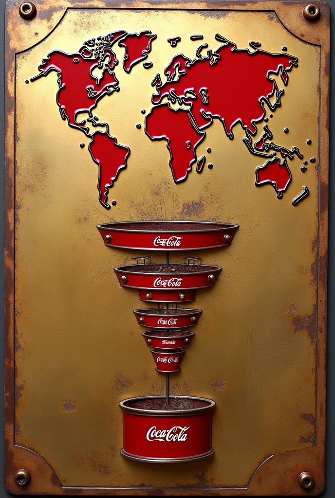 Generate a metal map on a Coca Cola company sales funnel