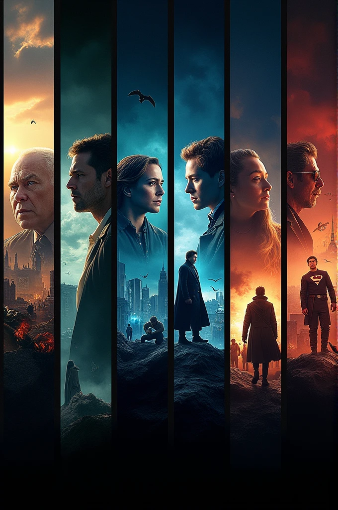 Movie covers next to each other forming a unick banner 