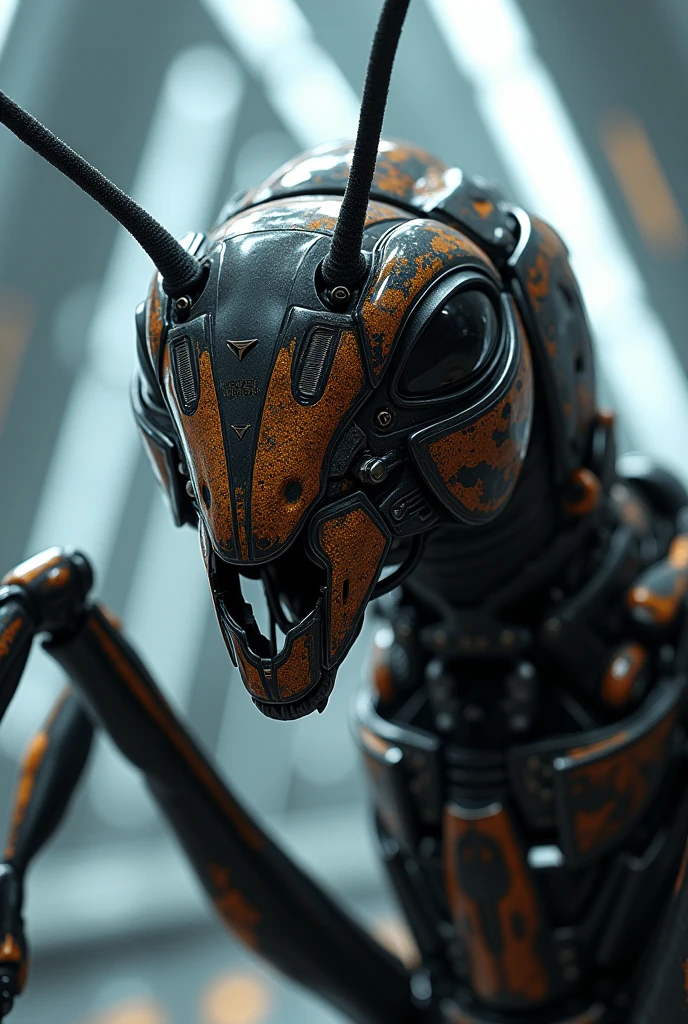 Futuristic ant image animation with The Rock mask